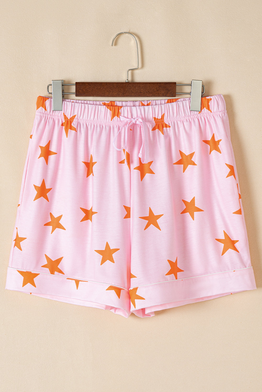 Pink Stars Short Sleeve Shirt and Shorts Pajama Set