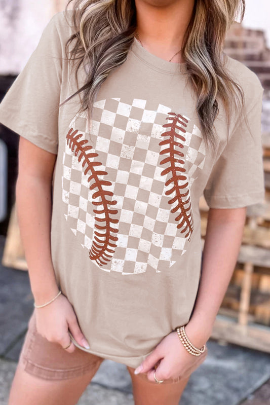 Jet Stream Checkered Baseball Graphic Tee