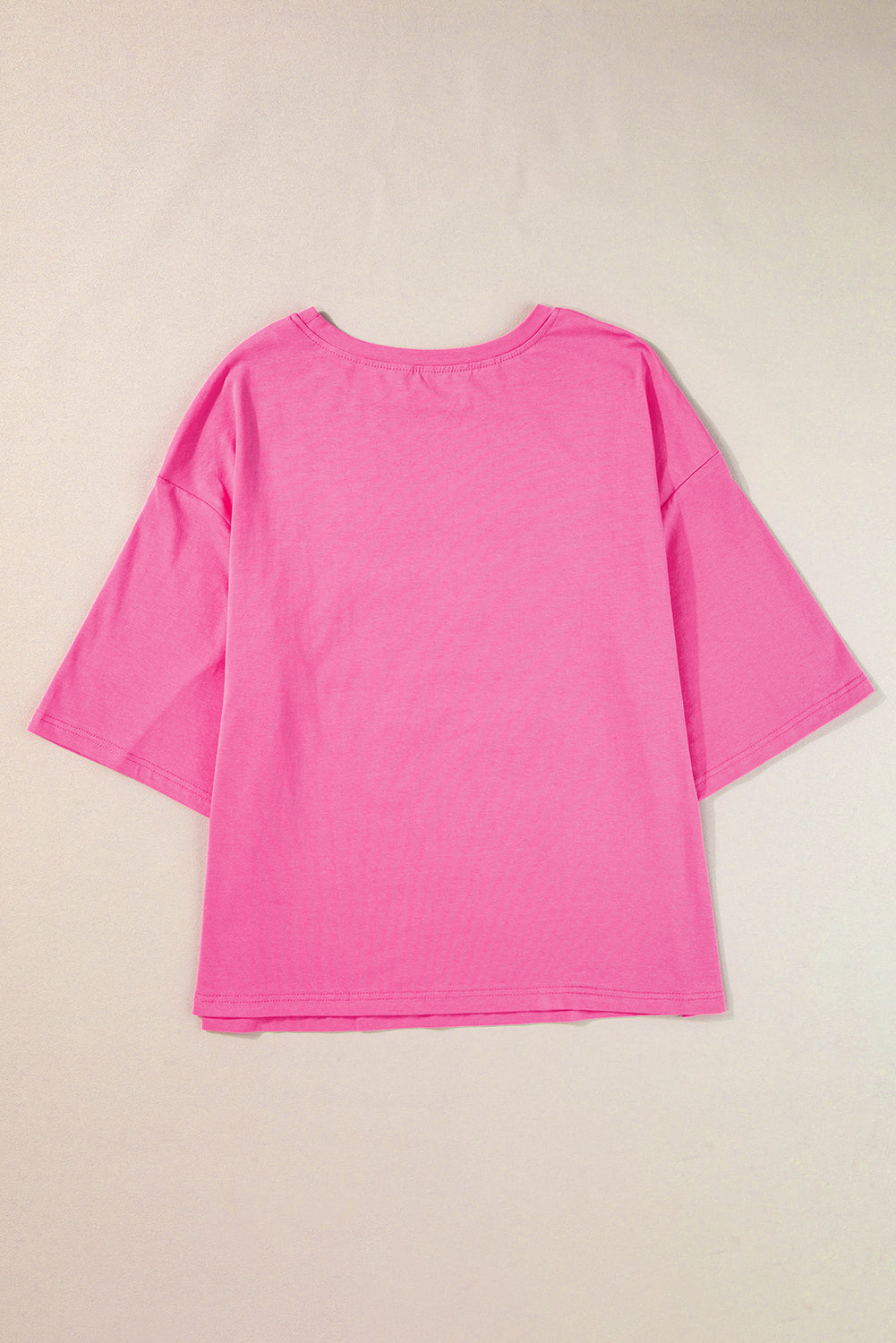 Bonbon Colorblock Star Patched Half Sleeve Oversized Tee