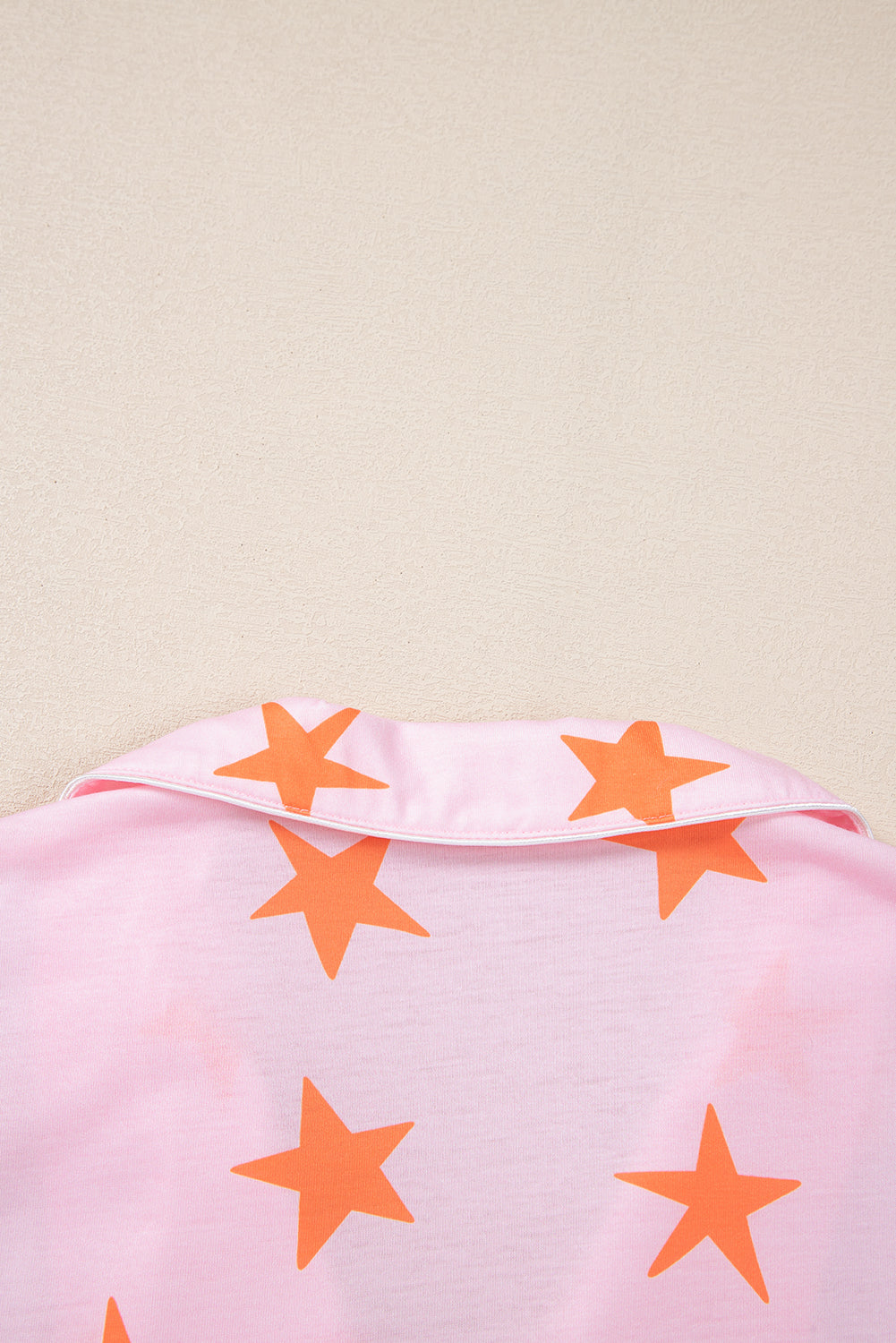 Pink Stars Short Sleeve Shirt and Shorts Pajama Set