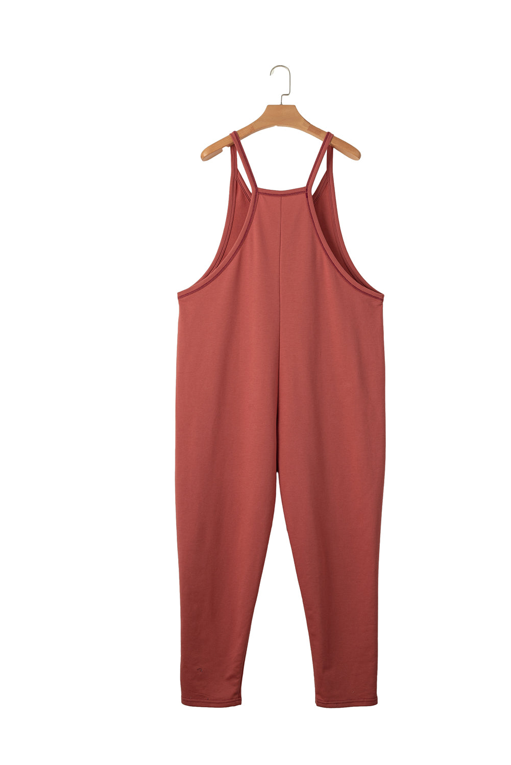 Apricot Solid Color Loose Fit Harem Jumpsuit