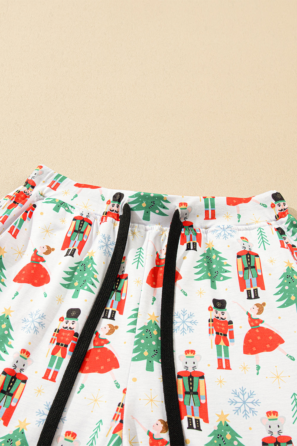 White Christmas Tree Nutcracker Shirt & Pants Pajama Set